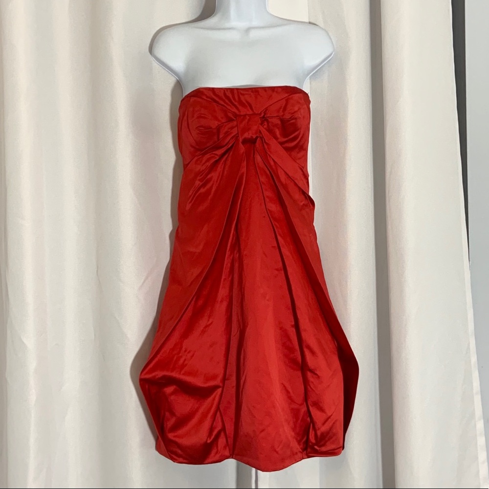 Prada Strapless Red Dress